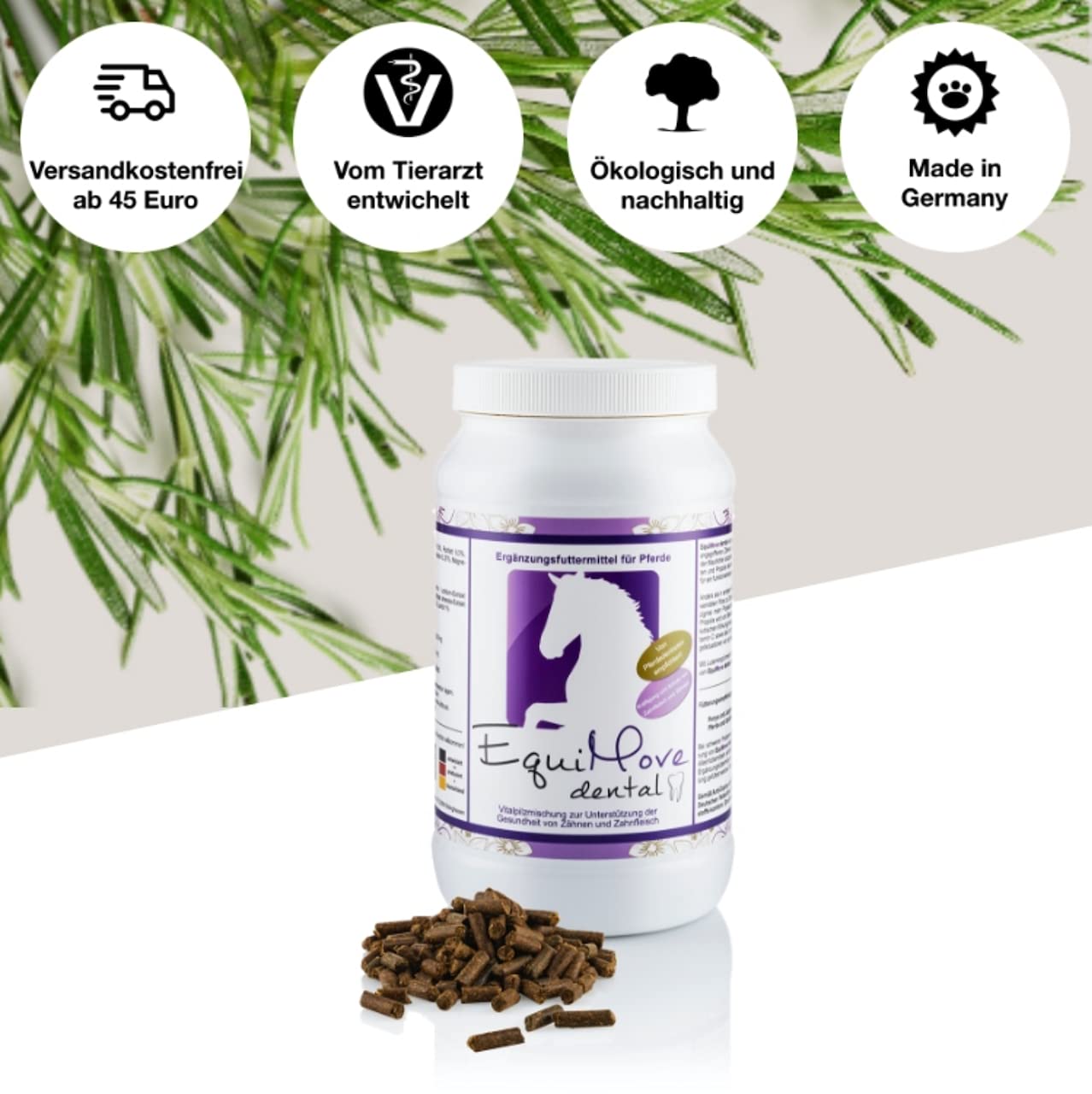Vitalpilze und Propolis Pellets 1,5 kg Ergänzungsfutter für Pferde Maulhöhlengesundheit