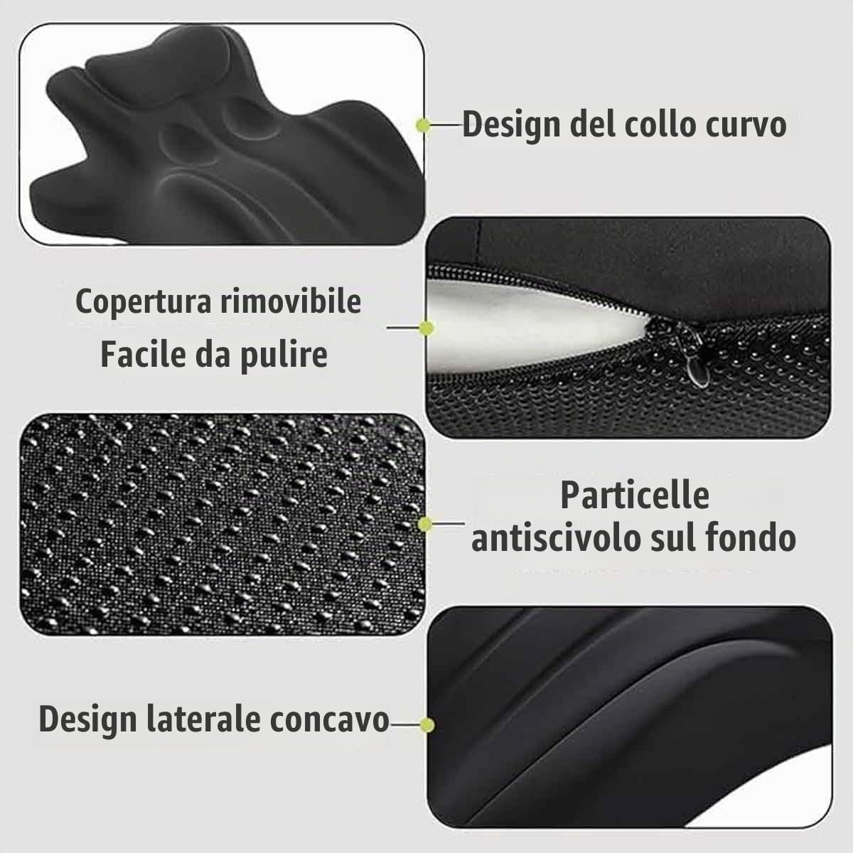 Generico Cuscino Per Coppia 27° - Cuneo In Memory Foam,Cuscino Ergonomico,Multifunzionale,Materiale In Memory Foam Morbido,Fodera Facile Da Pulire. (Nero, 59 * 46 * 42)