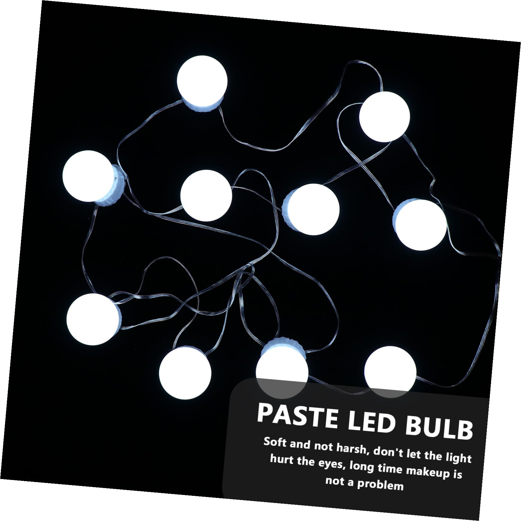 Kit 10 Ampoules LED Collantes pour Miroir Coiffeuse, Blanc