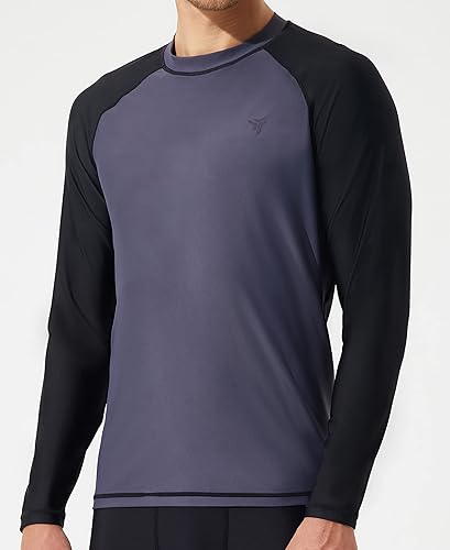 Miniatura 3 de Camiseta de natación de manga larga para hombre camiseta de protección solar UPF 50 camiseta de protección solar UV para entrenamiento correr