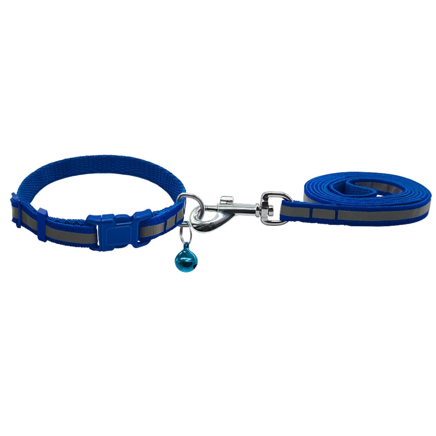 RvPaws Nylon Dog Reflective Puppy Collar Walking Leash Lead Set Adjustable for Small Puppy & Cats 0.5 Inch -Chihuahua Yorkie-Width- 15 MM (Blue) (B09NBSB66R) Amazon Price History, Amazon Price Tracker