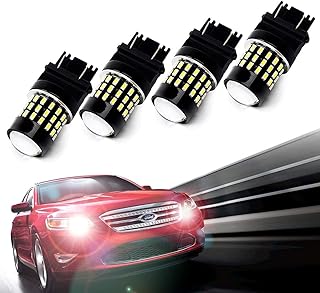 LABBYWAY 4Pcs 1000 Lumens Super Bright 3014 54-EX Chipsets 3056 3156 3057 3157 4157 LED Bulbs with Projector for Reverse Back Up Lights DRL Turn Signal Lights Tail Brake Lights, Xenon White
