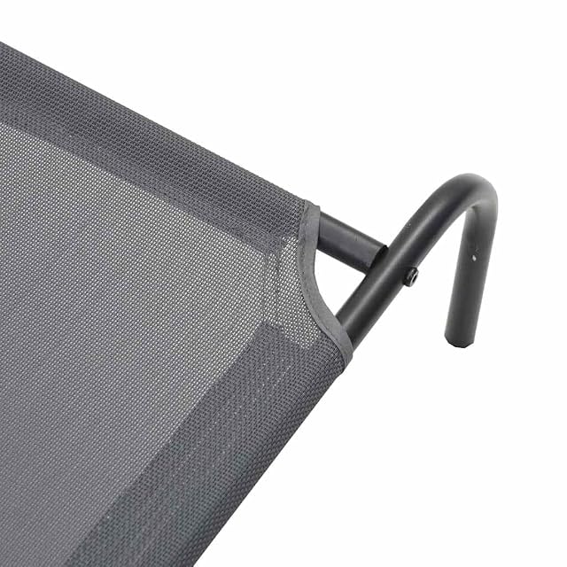 Foto 5 de 8 de vidaXL Cama elevada para Perros Gris 150x90x20 cm textilene y Acero