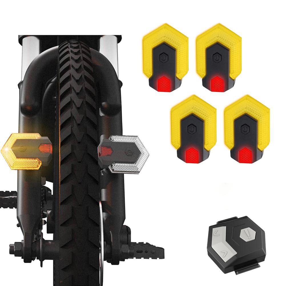 Feu arrière de vélo, 85 lm LED clignotants avant et arrière avec télécommande, chargement USB, étanche pour vélo en plein air Feu arrière de vélo, 85 lm LED clignotants avant et arrière avec télécommande, chargement USB, étanche pour vélo en plein air