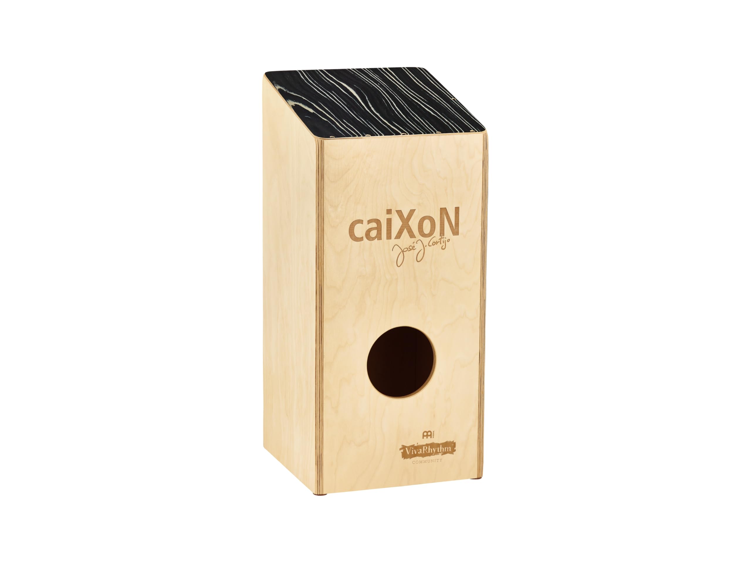 Meinl Percussion Caixon Cajon Instrument - Drum Box Oversize con Suono Rullante - Superficie di Suono in Striped Onyx (VR-CAIX)