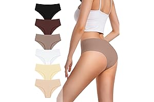 Seamless Underwear for Women, High Waisted No Show Stretch Bikini Panties Silky...