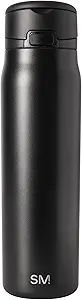 Simple Modern Mesa Loop Water Bottle with Straw | 30oz Cup Holder Friendly Insulated Stainless Steel Bottles for Travel, Sports and School | Midnight Black