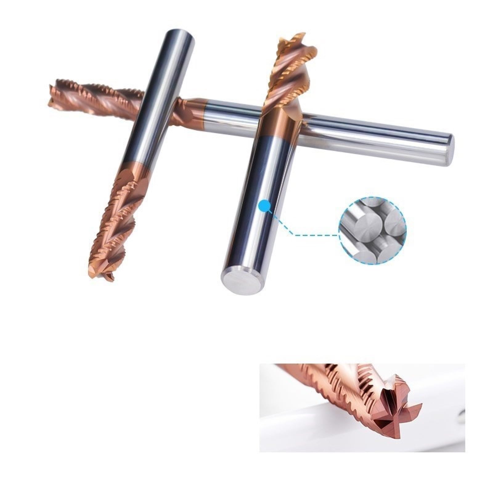 Fresa De Extremo De Desbaste De 4 Cuchillas, Fresadora CNC Con Revestimiento De TiCN, Broca HRC55,8x35x100L