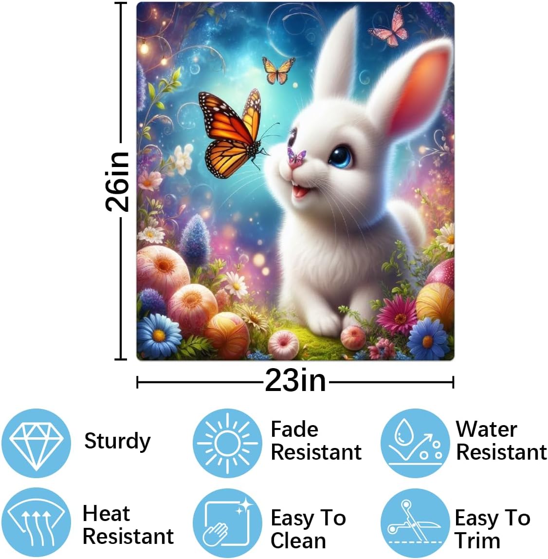 Dishwasher Magnet Cover Happy Easter124 Front Dishwasher Cover Decoration Reusable Magnetic Door Cover Panel Decal Home Appliances Stickers Kitchen Refrigerator Fridge 23"x26"