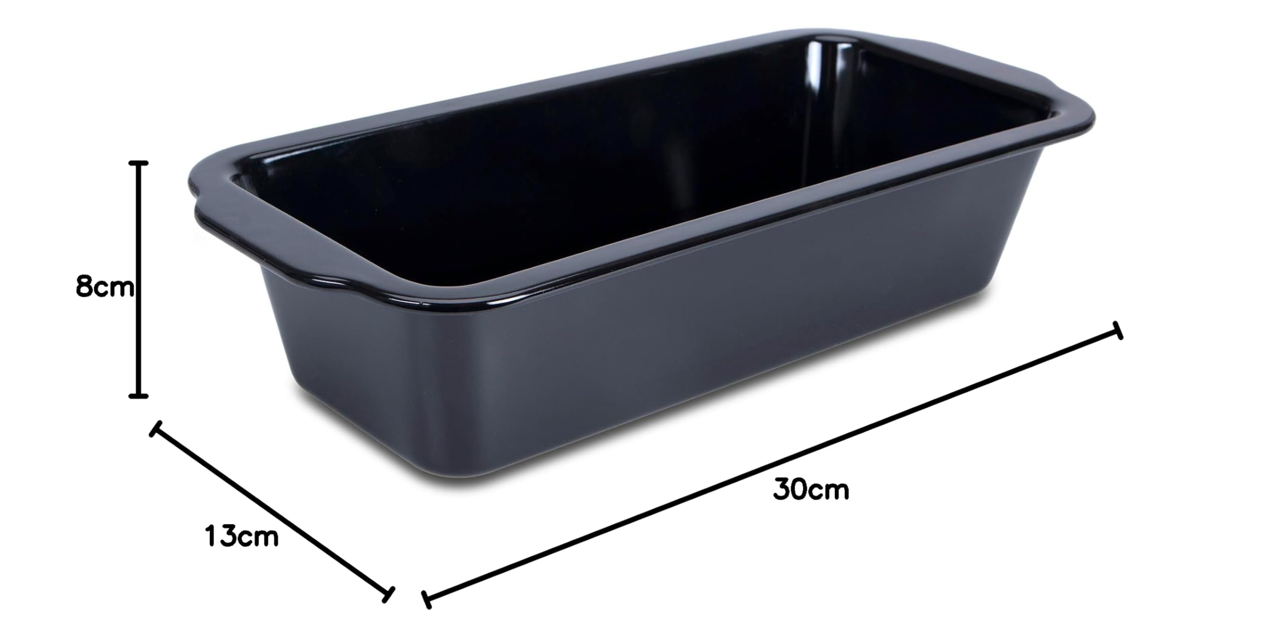 Städter Brotbackform Emaille Black Edition, 30 x 13 x 8 cm, Emaillierte Kastenform für Sauerteig, made without PFAS, Schnittfest, Temperaturbeständig bis 300°C | rz