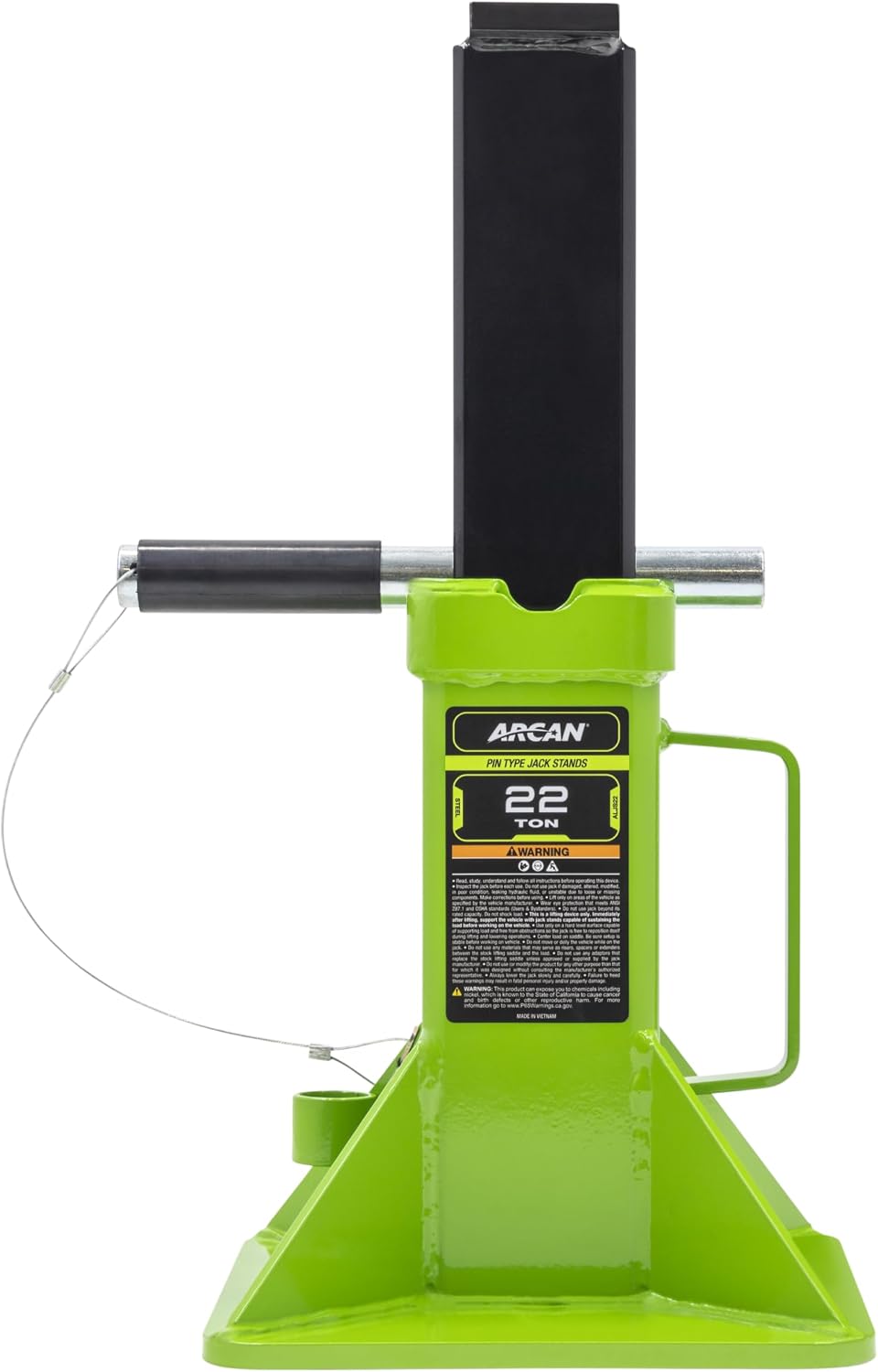 Arcan Professional Tools 22 Ton Heavy Duty Locking Pin Jack Stands (Pair)