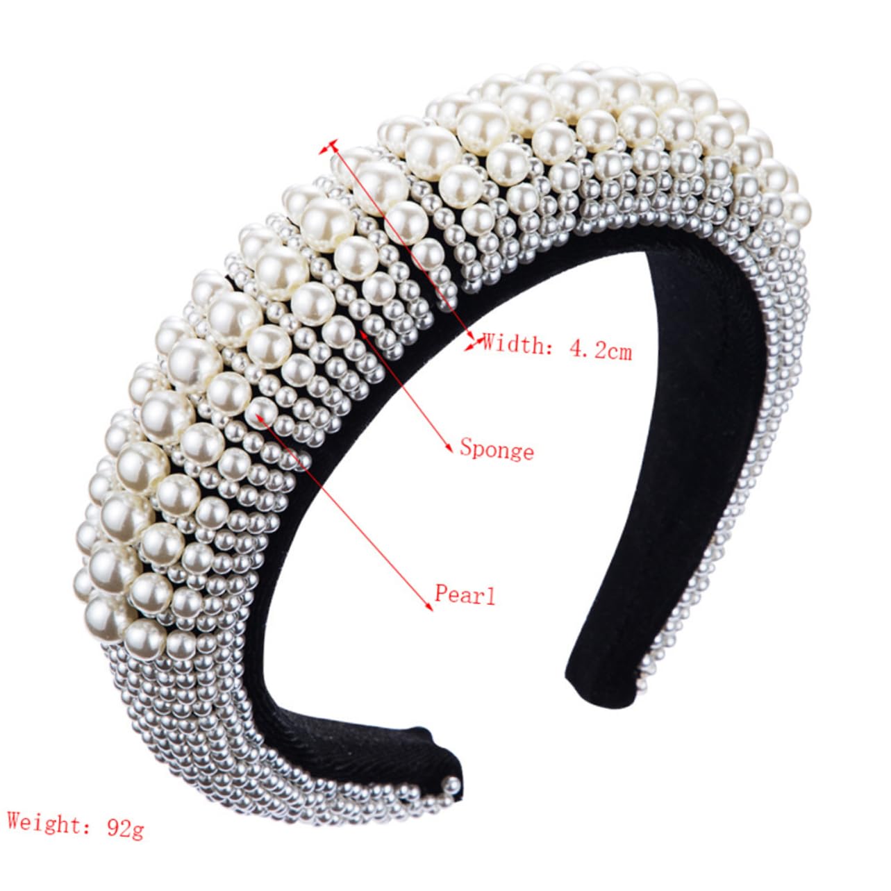DOITOOL 2piezas Diadema De Perlas Manmade Para Mujer Accesorio De y De Material y Diseño Elegante