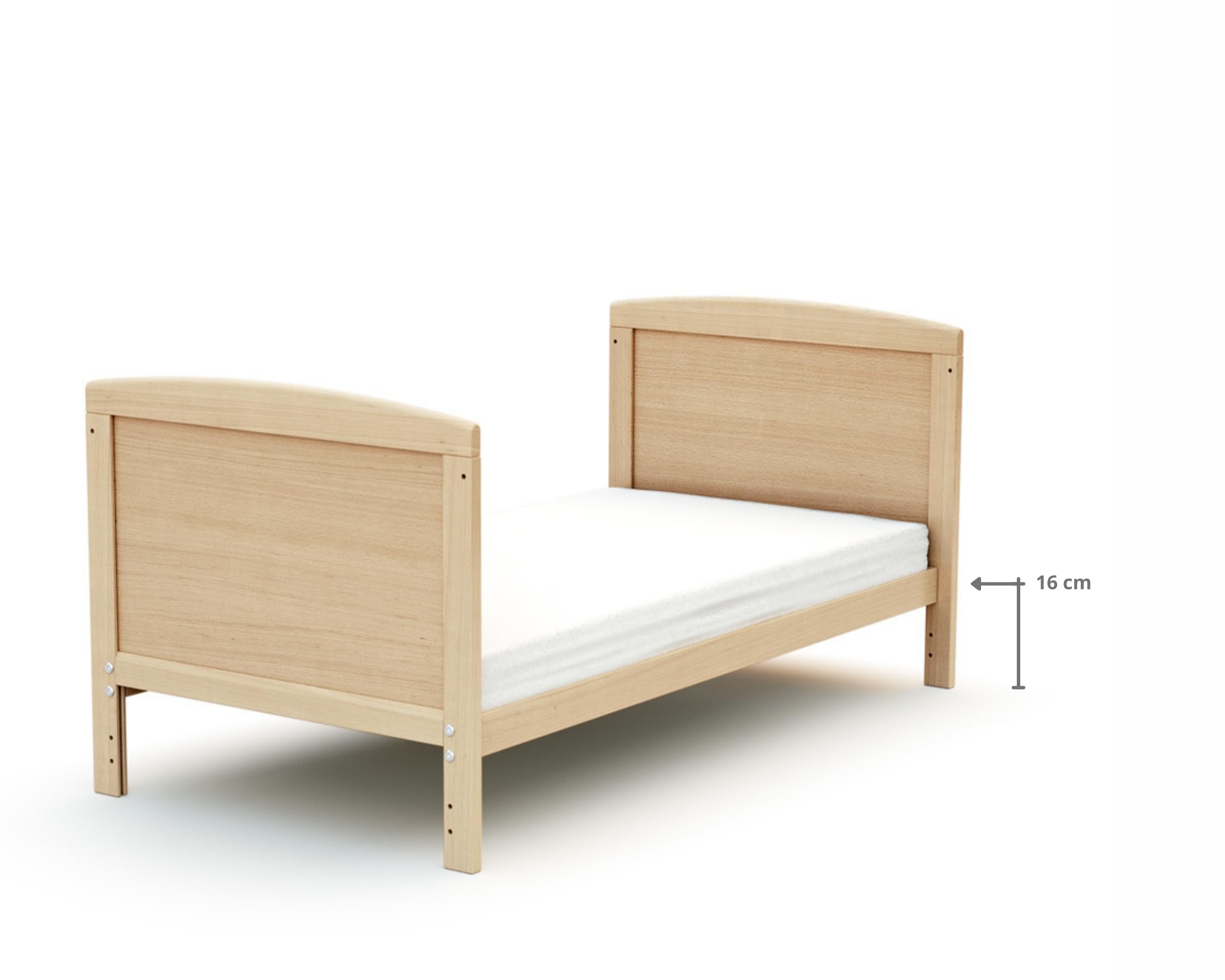 AT4 - Lettino bambini evolutivo ESSENTIEL legno - Faggio verni