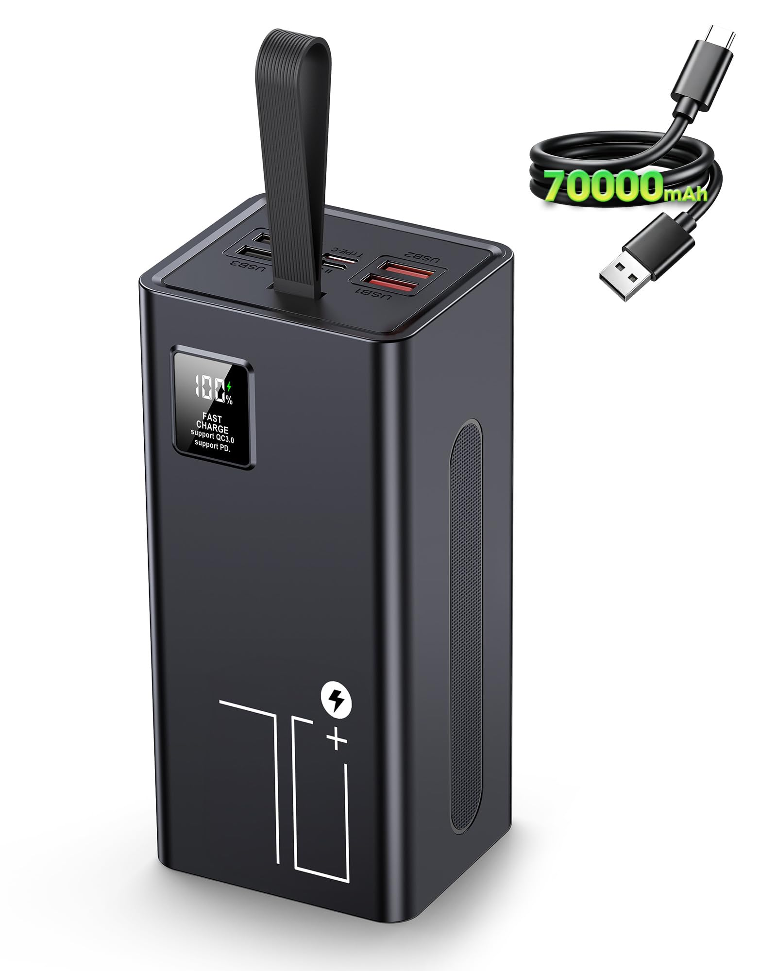 Relliphent 70000mAh Power Bank, 30W QC 3.0 Fast Charging Portable Charger | 7...