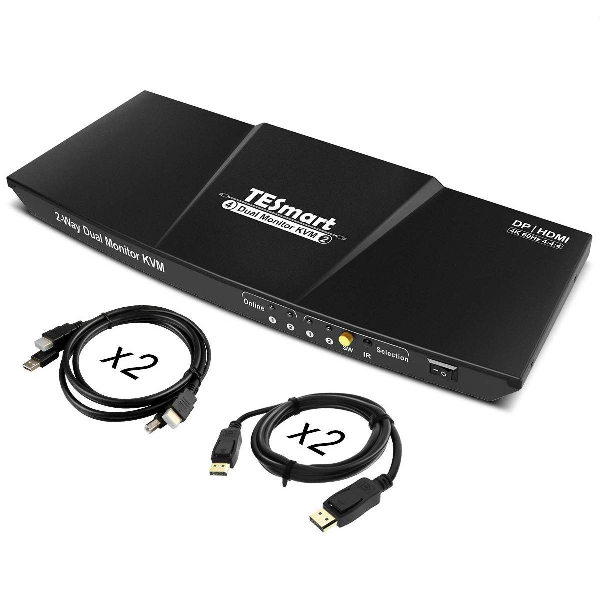 2-Port Dual Monitor KVM – HDMI + 