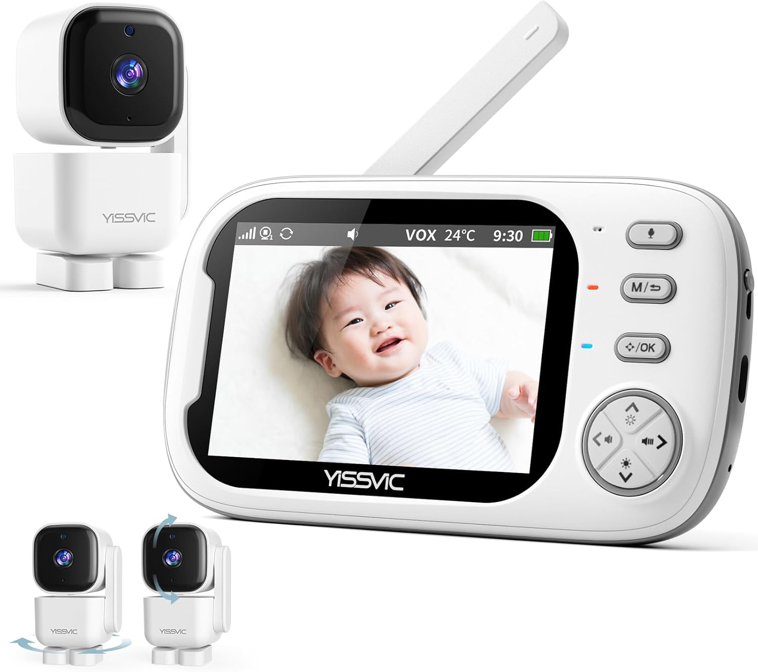 YISSVIC 720P 3.5インチ ベビーモニター SM36YT 取扱説明書