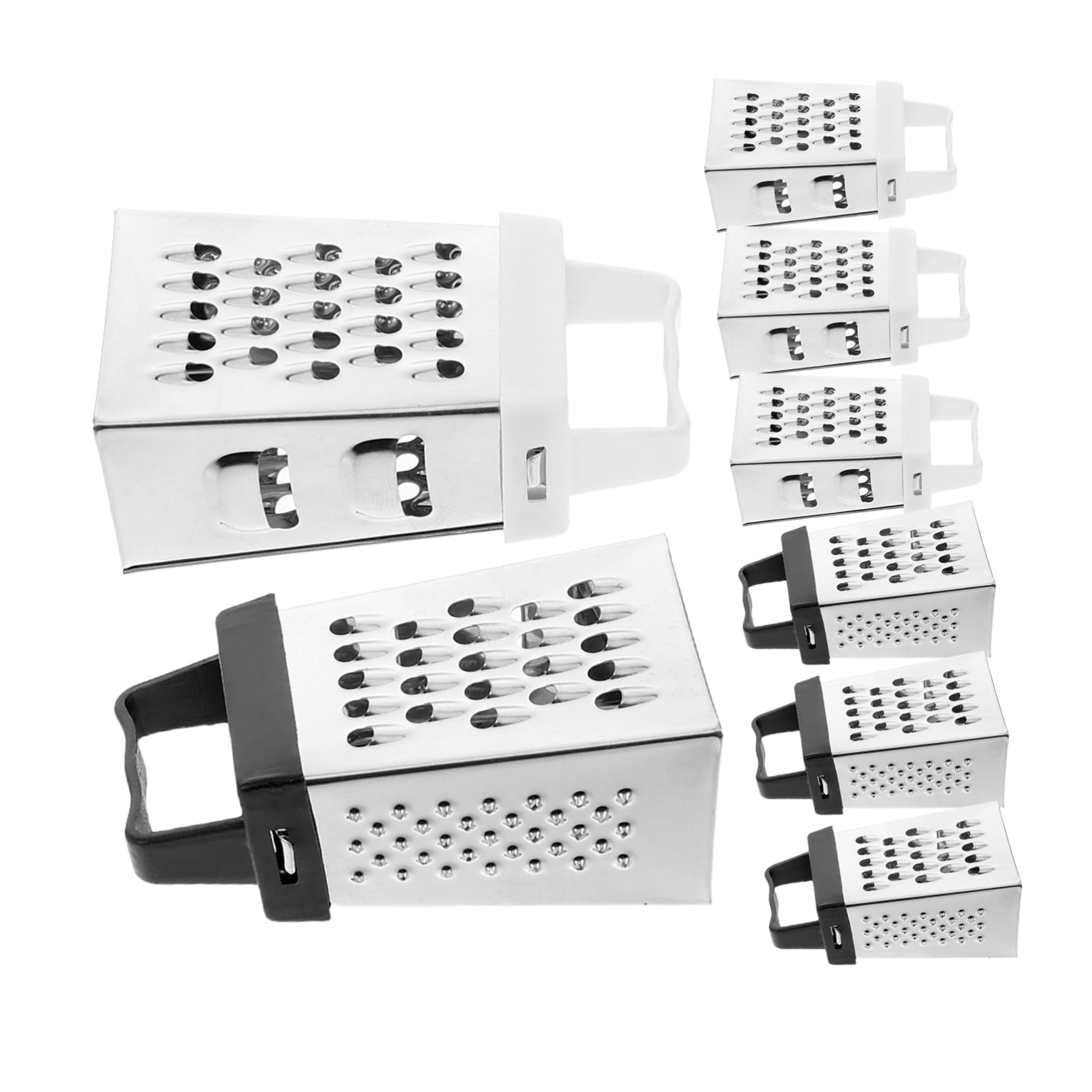 GLEAVI 8Pcs Mini Stainless Steel Grater Sided Vegetable Shredder for Cheese Garlic Carrots Easy to Clean Portable Kitchen Tool for Multi Function Use