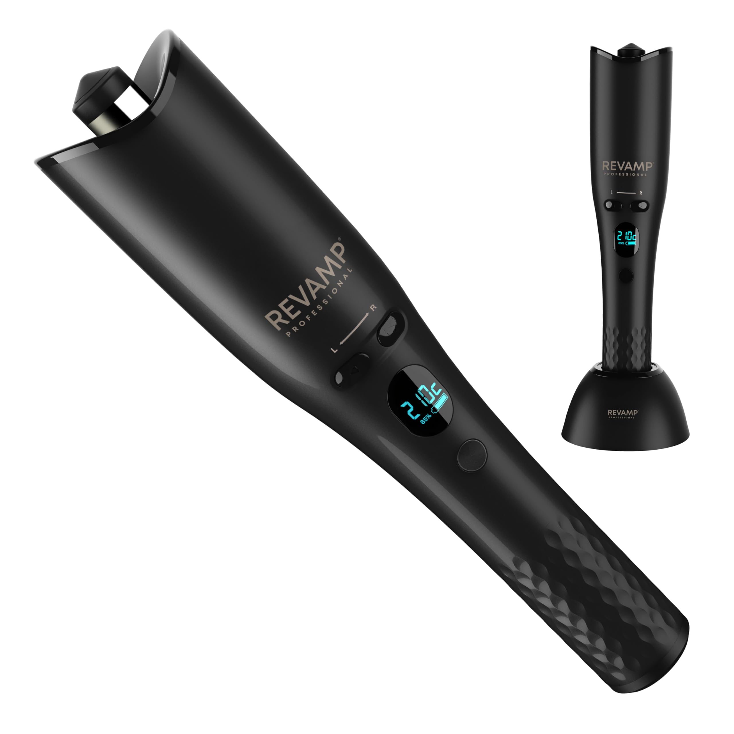REVAMP iGEN Hollywood Curl Boucleur Sans Fil, Boucleur Automatique Rotatif – Barillet Céramique et Ionique pour Boucles Définies et Ondulations de Plage – Outil Rotatif, Fer à Ondes Stylées