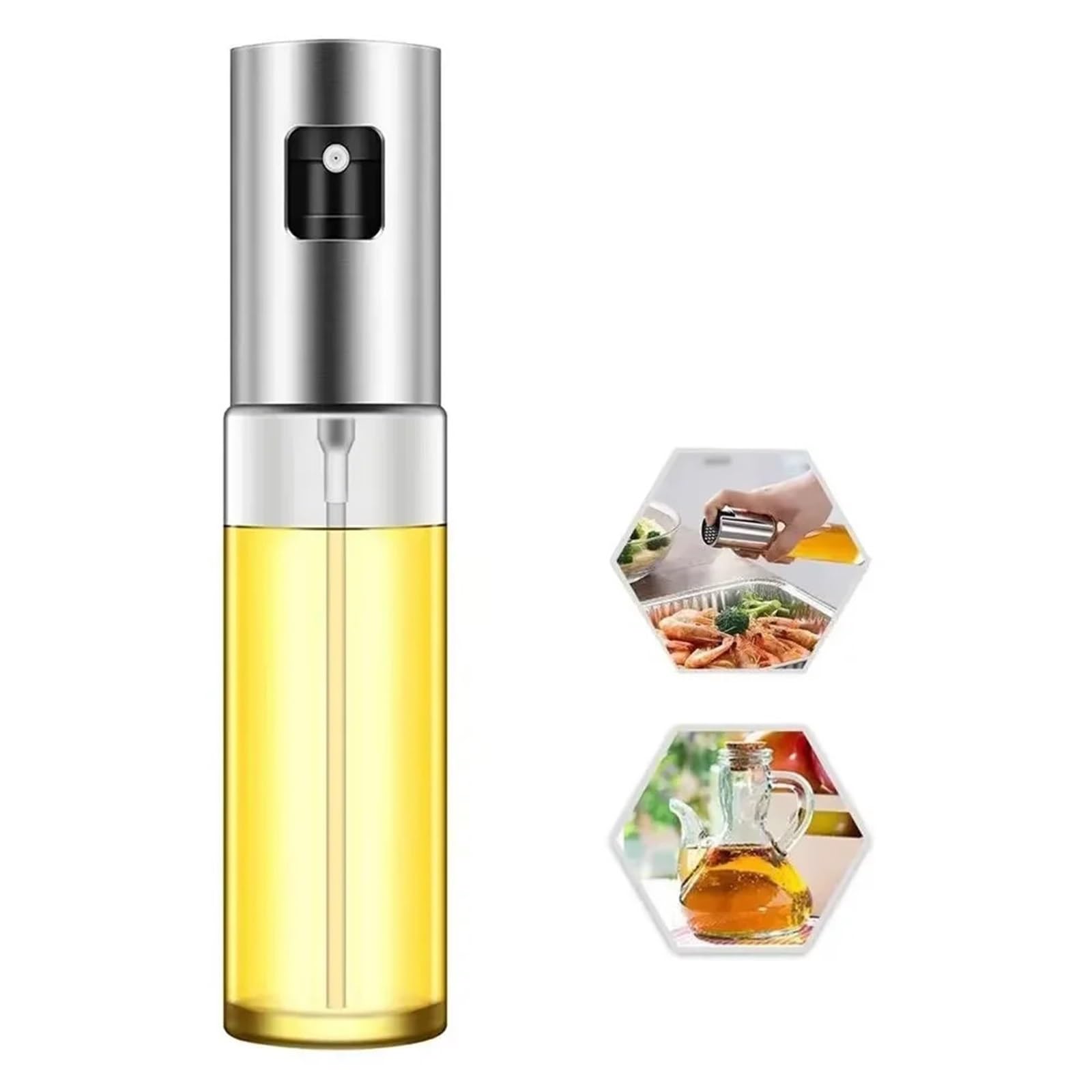 NGTFDCP Oil Dispenser, Glass Oil Sprayer For Cooking Spray Mister For Salad BBQ Kitchen Baking Empty Vinegar Bottle for Air Fryer, Salad(2pcs Oil Sprayer)