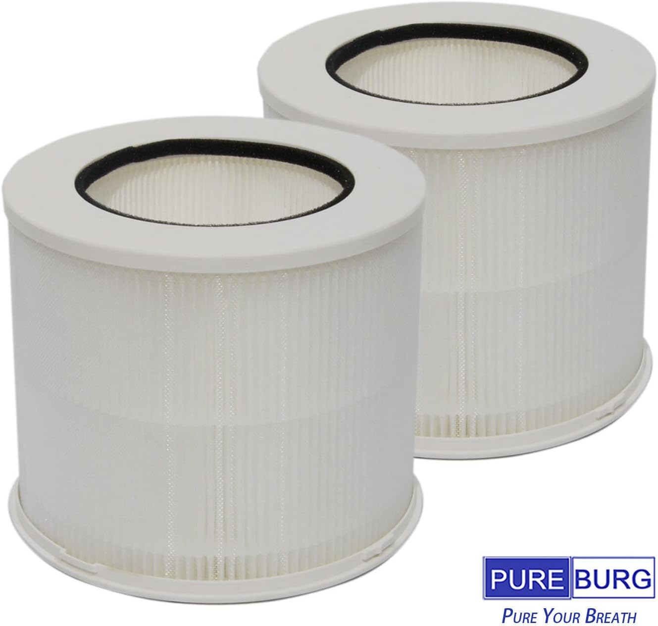 PUREBURG Replacement Filter Compatible with Clorox 11020 11021 Tabletop True HEPA Air Purifier,2-Pack H13 HEPA for Air Clean Dust, Pet Hair, - Image 6