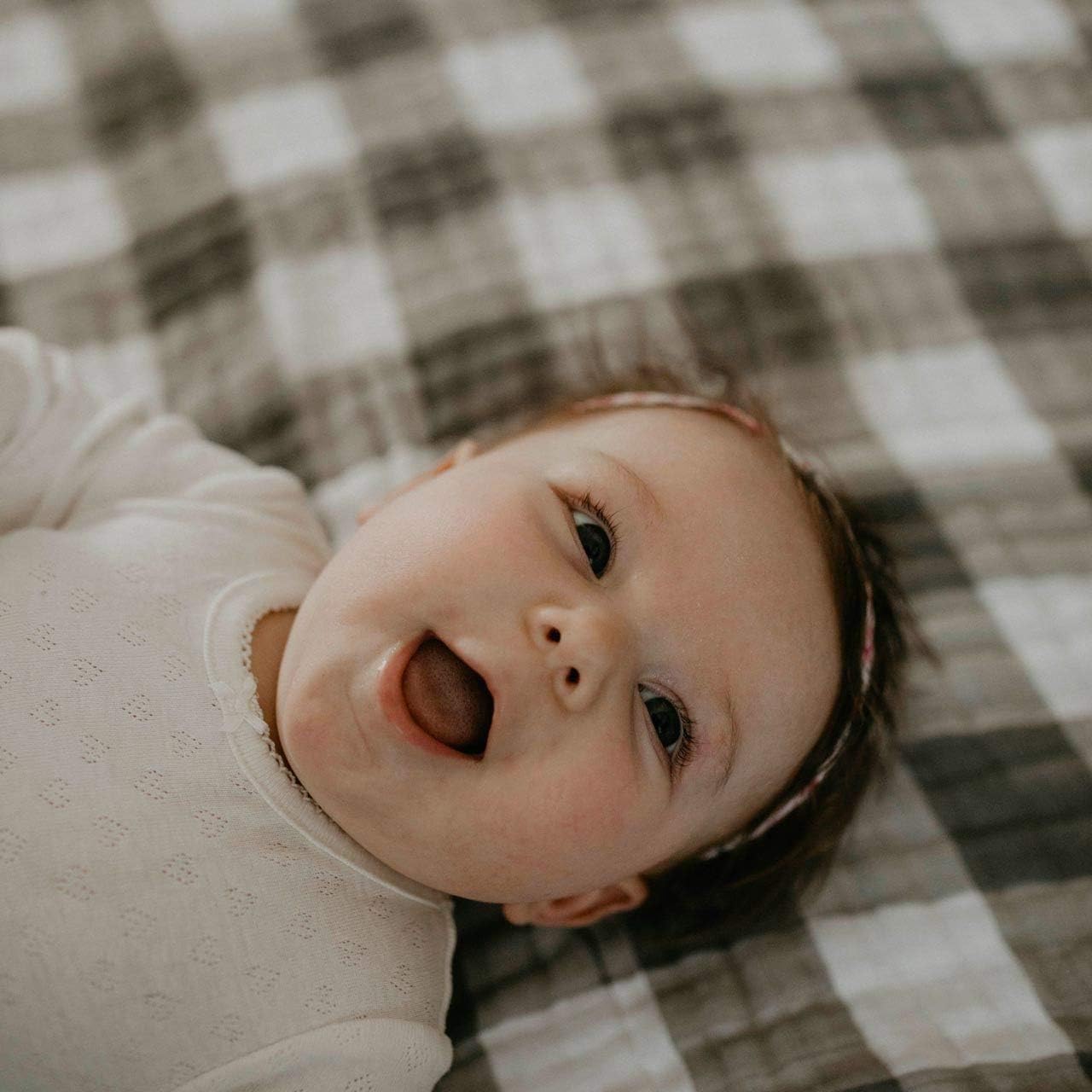 Gray Buffalo Cotton Muslin Toddler Quilt Blanket