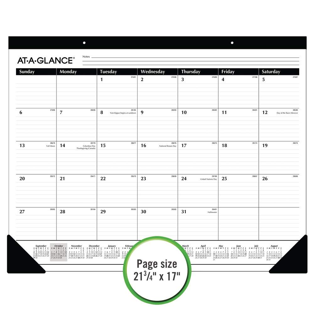 AT-A-GLANCE 2019-2020 Academic Year Desk Pad (11SK241600)