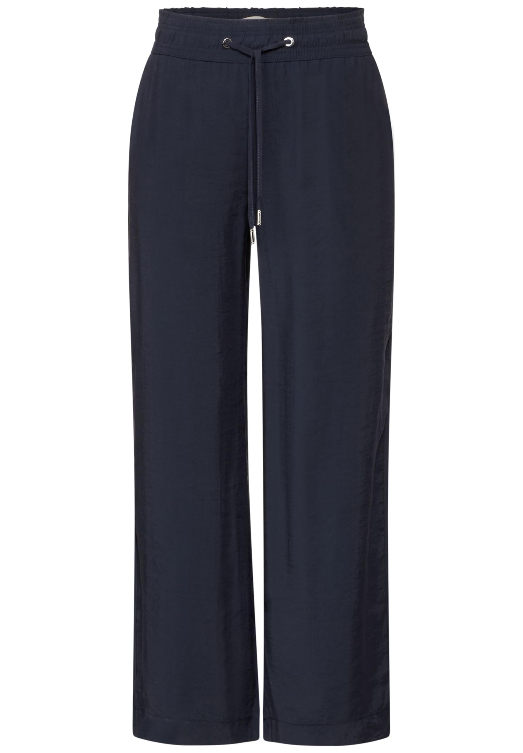 Street One Women's A377878 Cupro Wide Leg Pant, Deep Blue, 38W x 30L