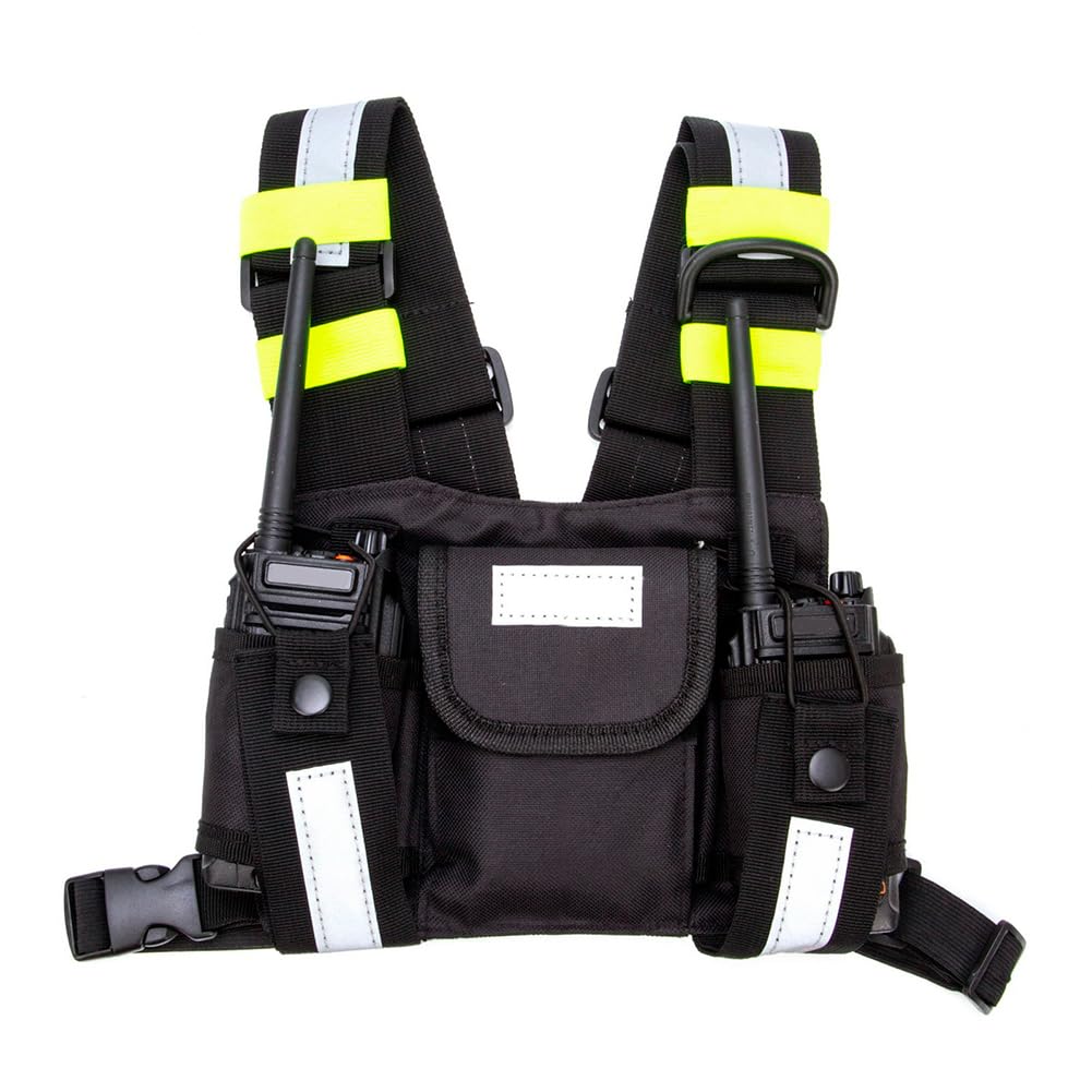 Kamizelka torba na klatkę piersiową z regulowanym paskiem na ramię do Walkie Talkie - kompatybilna z -5R, TYT TH-UV8000D, MD-380