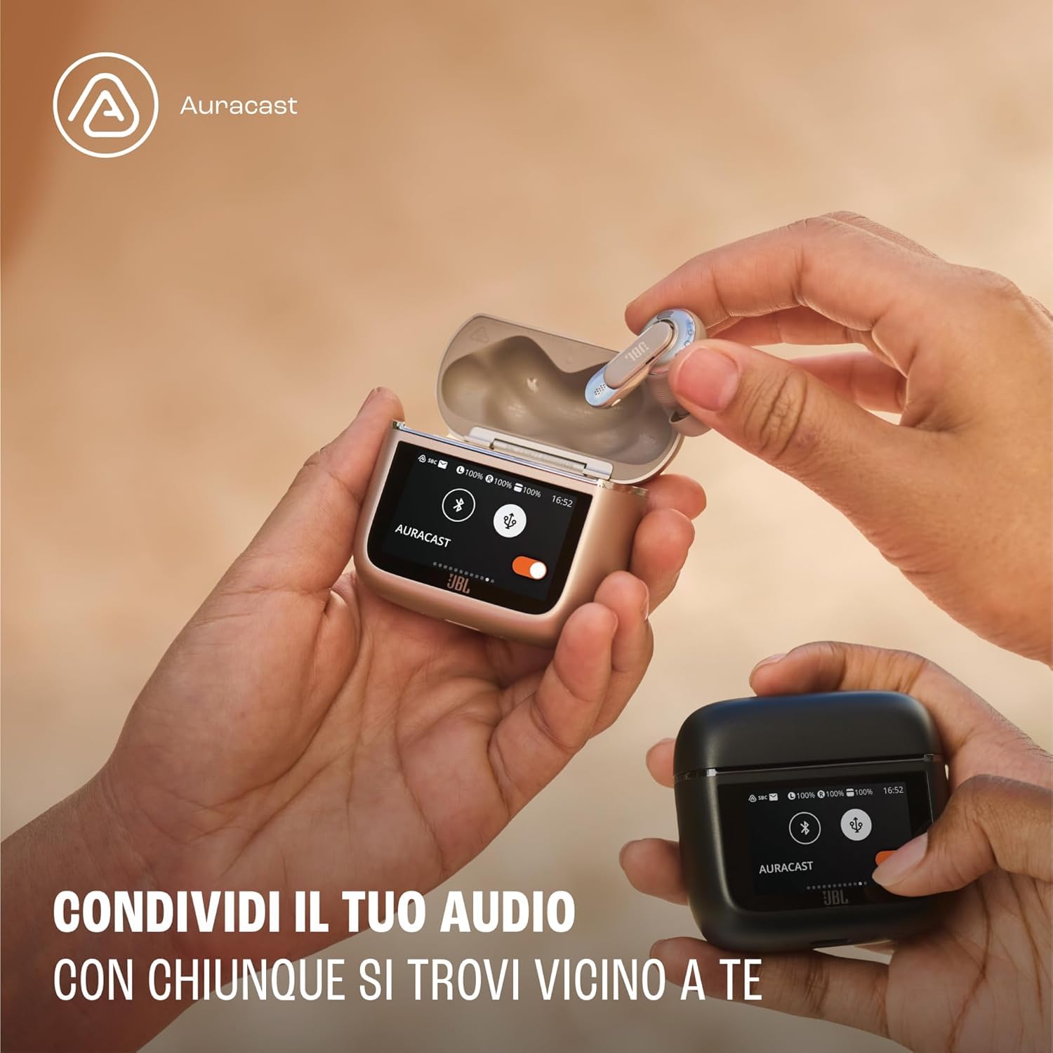 JBL Tour Pro 3 Auricolari True Wireless con Cancellazione del Rumore, Nero | Bluetooth 5.3, Custodia di Ricarica Intelligente, Autonomia 44 ore, Suono JBL Spatial 360 con Head Tracking