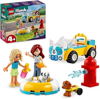 سيارة العناية بالكلاب من LEGO® Friends، مجموعة لعب السيارة، لعبة التظاهر باللعب مستوحاة من الطبيعة والحيوانات، 2 من شخصيات الدمى الصغيرة مع شخصيتي كلاب للصبيان والبنات بعمر 4 سنوات أو أكثر 42635