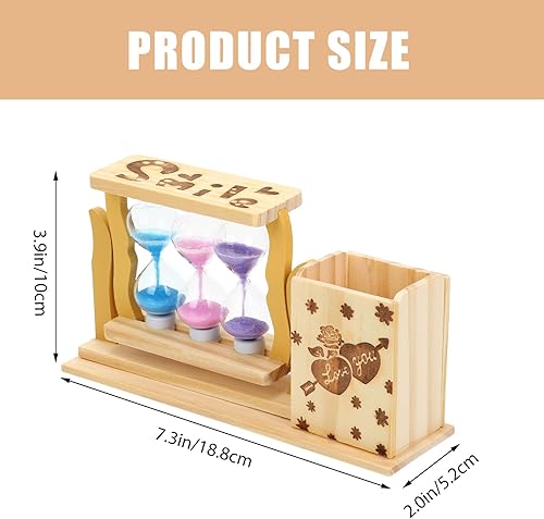 Miniatura 3 de SAFIGLE Portalápices de madera portalápices 2023 novedoso soporte para lápices de escritorio bonitos suministros de oficina organizador de brochas