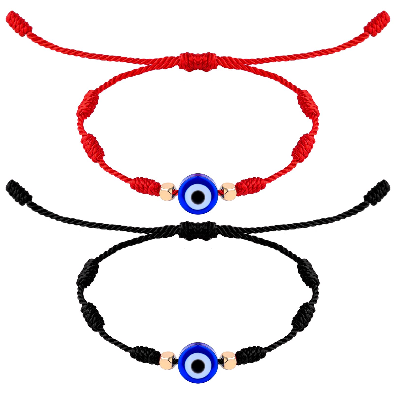 SAVITA SAVITA - Pulseras de mal ojo, cuerda de nailon para mujeres, hombres, niñas, niños