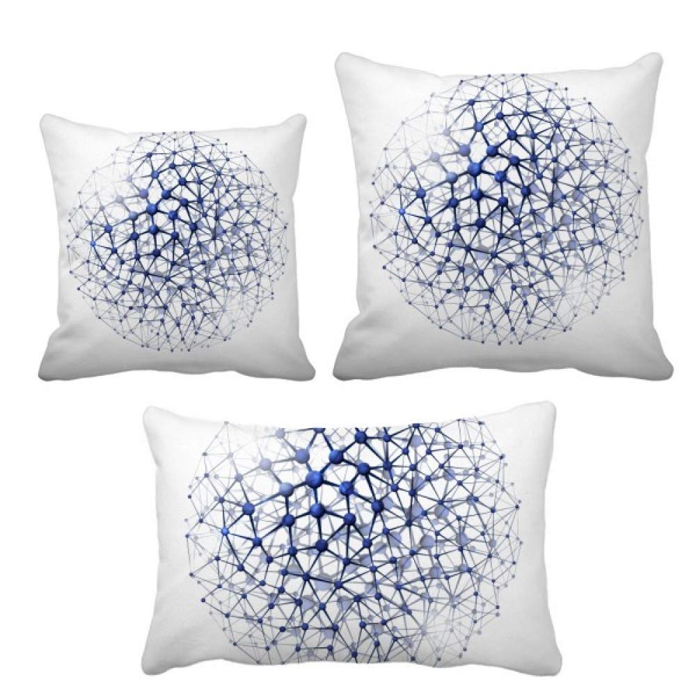 Housse de coussin motif atomique decoration de canape de salon