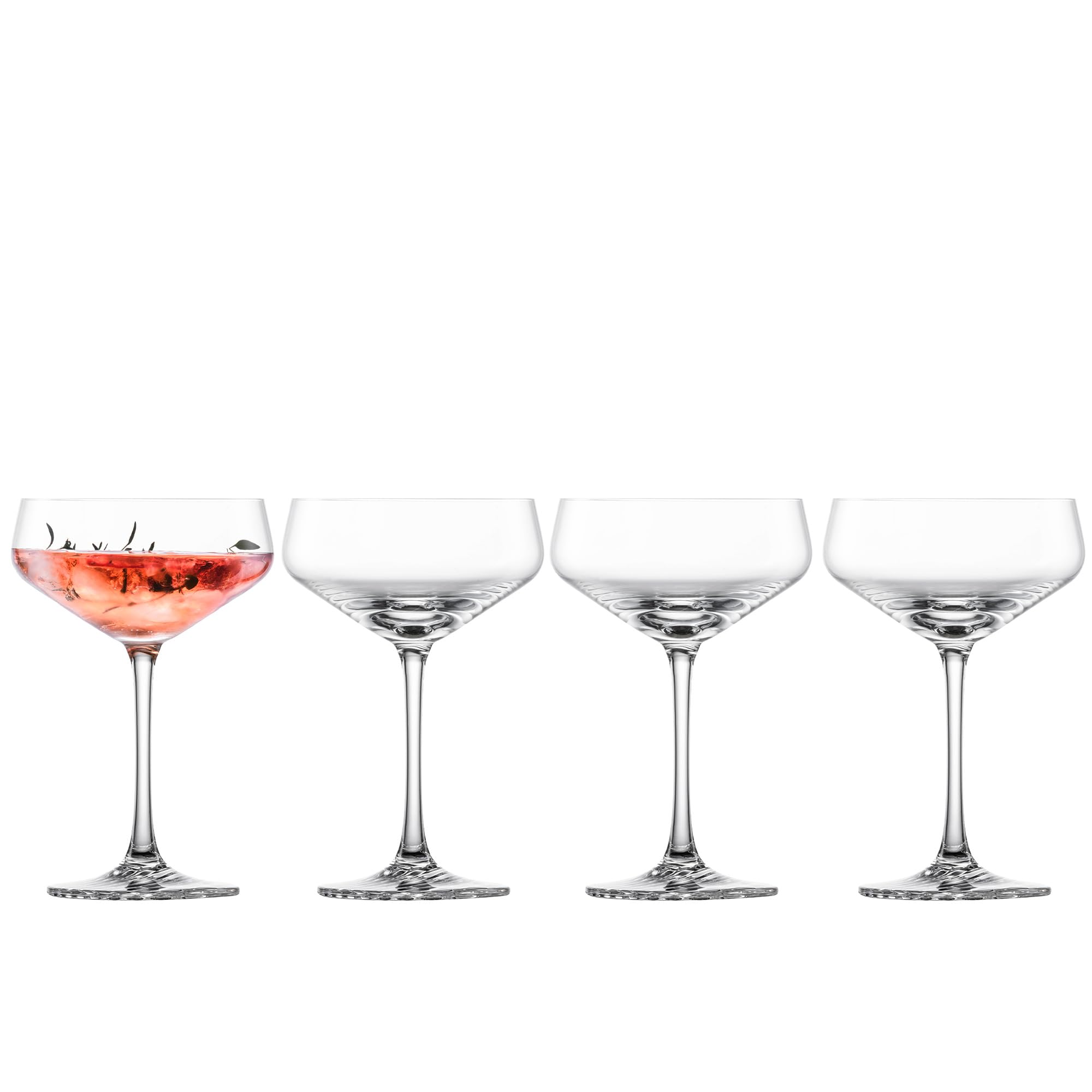 Zwiesel Glas Echo Cocktail Glass(Set of 4), Cocktail Coupe with Unique Pattern, Dishwasher-Safe Machine-Made Tritan Crystal Glasses, Made in Germany (9 Ounce)