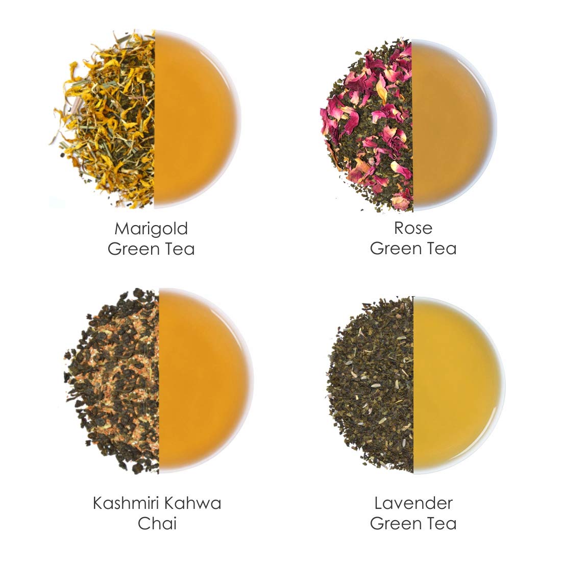 Octavius Tea Treasure | Festive Edition Teas | 4 Assorted Loose Leaf Green Tea Infusions | Packed in Charming Cork-Lid Glass Vials | Premium Christmas Gift Hamper | Tea Gift Set For Tea Lovers 3