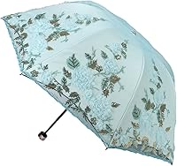 Vista 35 de Honeystore Sombrilla bordada con flor 3D plegable UV con encaje clásico