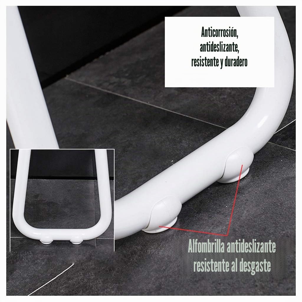 Silla de Baño SJMDZZ Plegable, Asiento de Ducha, Blanco, Poliéster, 200KG, 35cm x 35cm