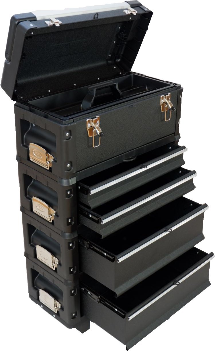 ALEOS Werkzeugtrolley XXL Modell 305BBBB – 8 Schubladen, Kugelgelagert, Mit Schloss, 23,5 Kg