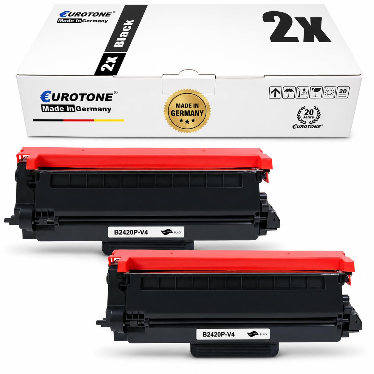 Eurotone TN2420 Toner kompatybilny z Brother-TN2420L 2310D 2350DW 2357DW 2370DN 2372DN 2375DW Brother MFC-L 2710DN 2710DW 2712DN 2712DW 2730DW 2730DWG 2732DW 2735DW 27750DW (2-pak czarny)