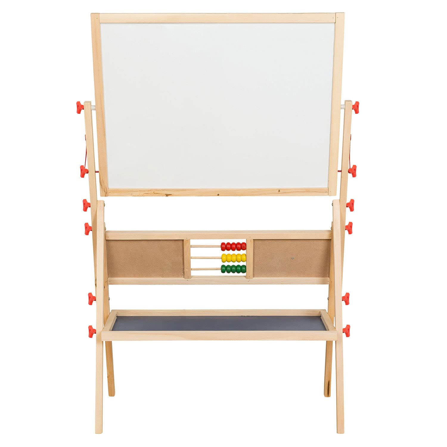 Idena 20106 - Magnet-Standtafel mit Ablage, 2 seitig mit Kreidetafel und Whiteboard, ca. 76 x 38 x 118 cm groß, zum Malen, Schreiben und Rechnen