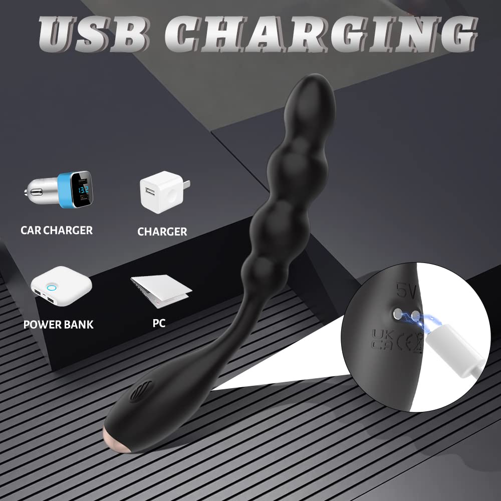 Màssaggiatòre Prǒstаtico Elettrico Wireless Portatile con Anèlli Pène, Plugs Pròstàté Màssaggiandò 9 Modalità di Màssàggio