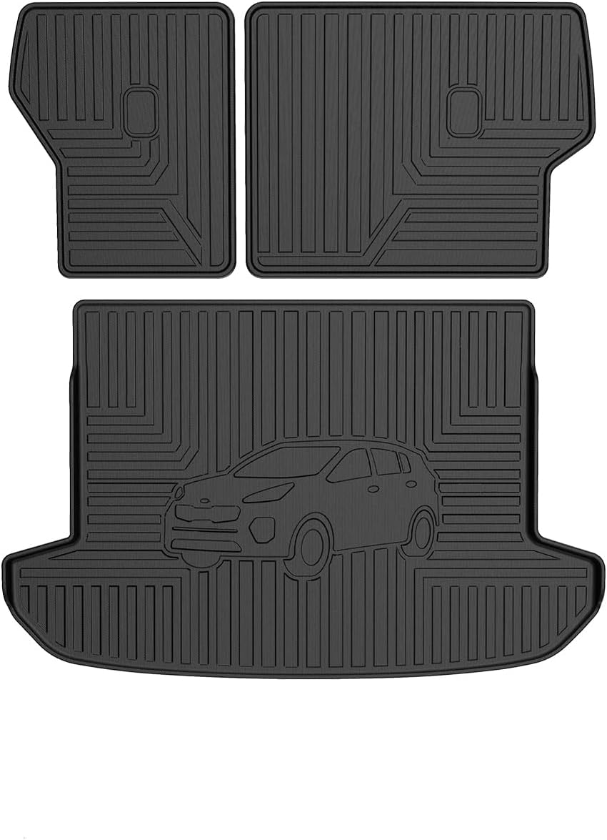 T TGBROS Cargo Mat for Subaru Forester 2025 2026 All Weather Cargo Trunk Mat Cargo Liner Back Seat Cover Protector TPE Black Non-Slip Backrest Mats Trunk Mat (Not for Hybrid & Wilderness)
