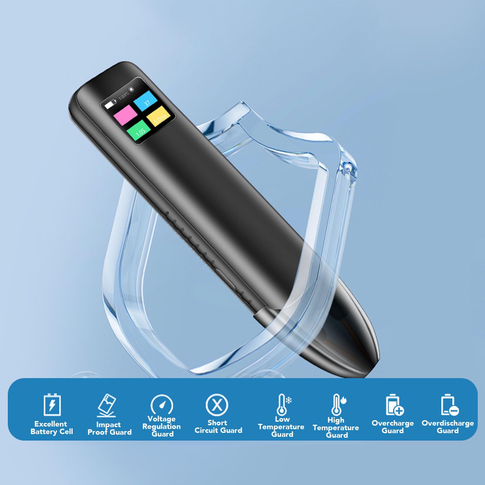 Battery Spot Welder, 1.33in 99 Gears Handheld Spot Welder, Auto and Manual Mode Mini Portable Spot Welding Machine with Detachable Needles, Welding Plated Ni Sheets 0.1-0.25mm