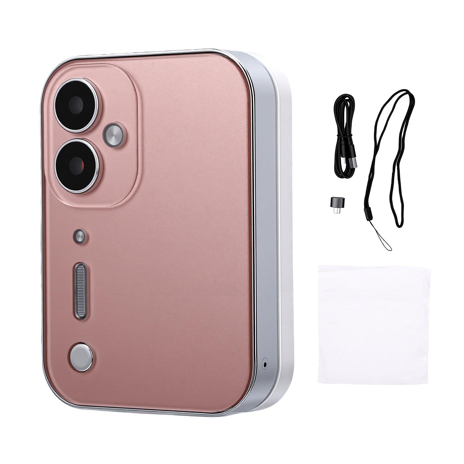 Tangxi Digitale Musikkamera 64 MP, 4K-Video-Flip-Touchscreen (PINK) | Konstruktion aus Zinklegierung, 3-Zoll-HD-Bildschirm, 180-Grad-Drehung, 3600-mAh-Akku, OTG-Sharing, 128-GB-Unterstützung