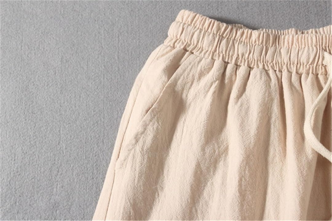 Pantalones De Lino para Hombre Pantalones De Lino De Verano De Talla Grande Pantalones Casuales De Talla Grande