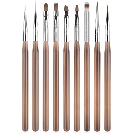 NAILWIND 9pcs Acrylic Nail Art Brushes