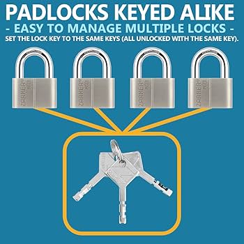 ZARKER J-Series Keyed Alike Padlocks - Stainless Steel