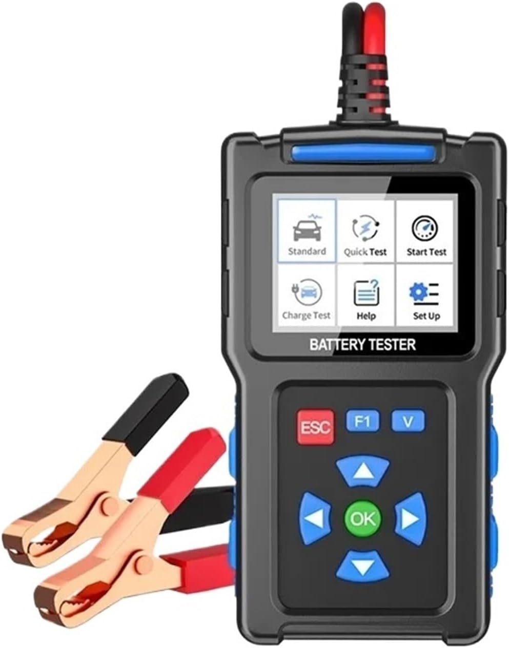 Tester obciążenia akumulatora, Tester akumulatora samochodowego 12V/24V Analizator 20-2000 CCA Diagnostyka usterek