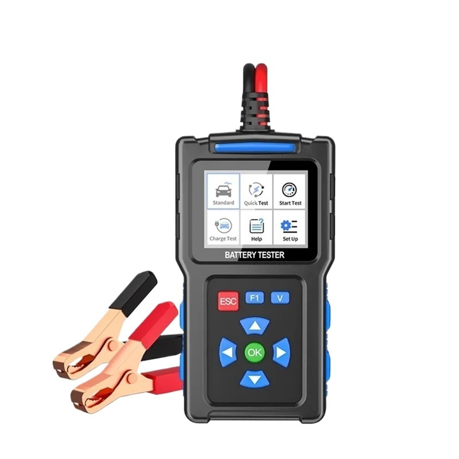 Tester baterii, Tester akumulatora samochodowego 12V/24V Analizator 20-2000 CCA Diagnostyka usterek