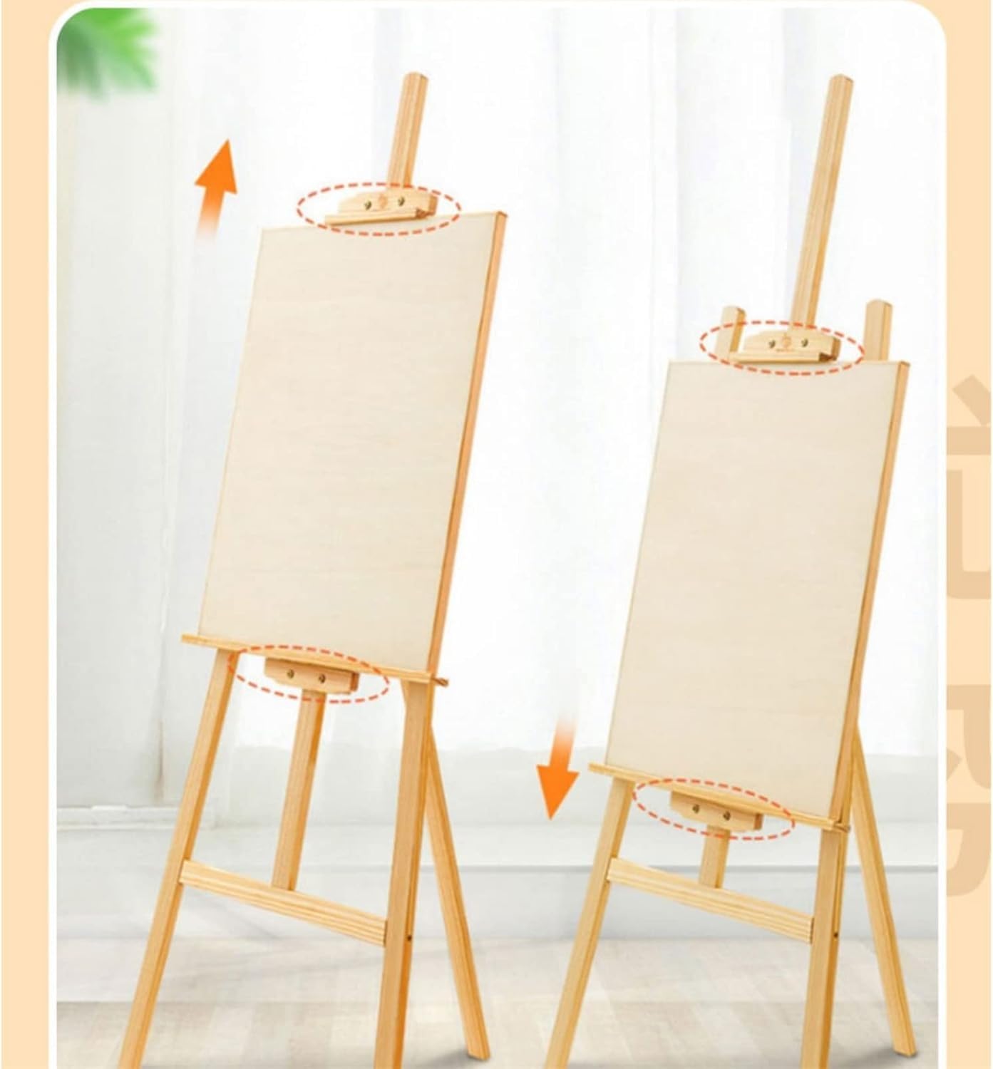 Cavalletto per artisti, cavalletto in Legno con Struttura a A, Pieghevole, Portatile, per Pittura, Disegno e Esposizione, Facile da Montare.